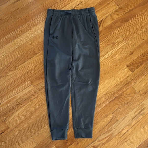 Boys' UA Pennant 2.0 Pants (Size YMD, Pitch Gray) - Picture 2 of 7